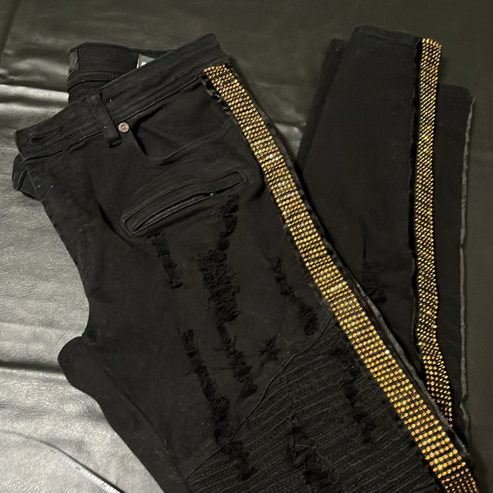 Focus Jeans 32w/32l distressed motorcycle or jeans.